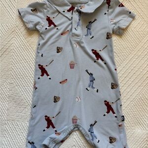 Kyte Baby Baseball Print Kids One Piece